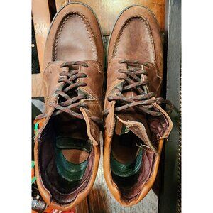 Vintage Dexter Women's Brown Leather Ankle Boots With Sturdy Rubber Soles Sz 9